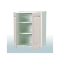 Overskab m/ 2 hylder: b: 80 cm. med 2 l�ger