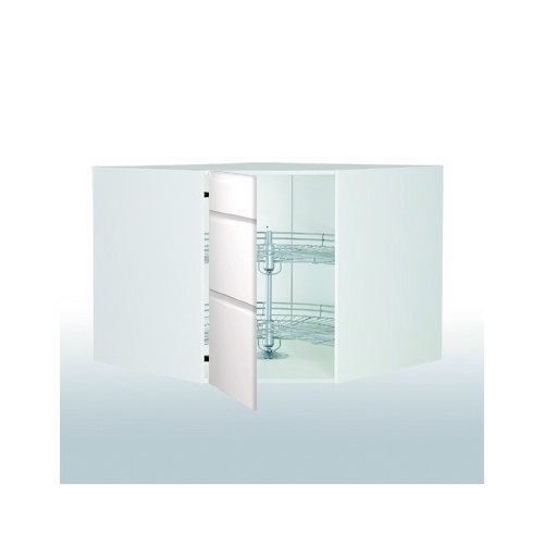 Diagonalskab med karrussel. Bagkantm�l 90 cm.