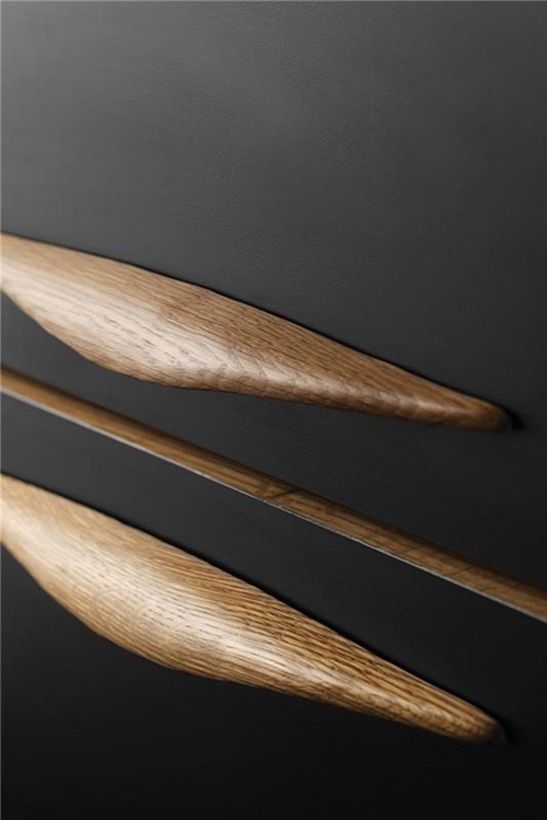 Furnipart - Manta - greb i træ valnød lakeret CC224mm L342mm B28mm H27mm