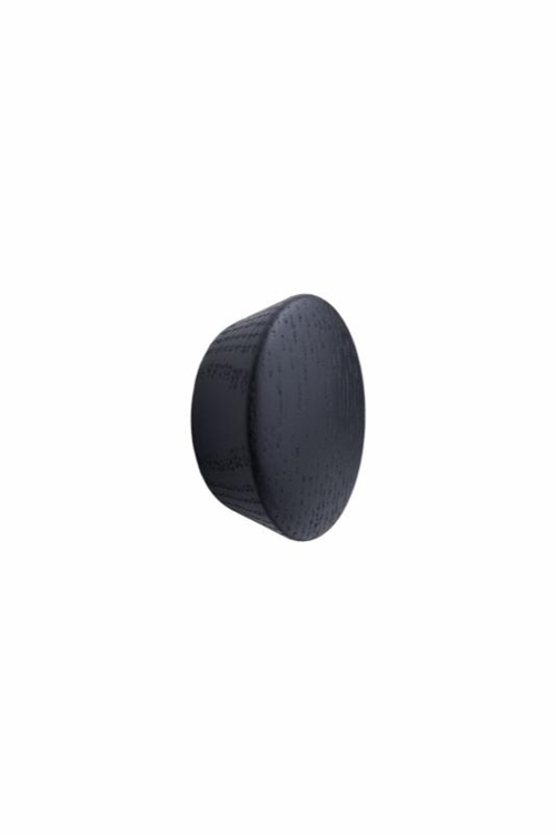 Furnipart- Beret - knop i bejdset sort eg H:21mm Ø:45mm