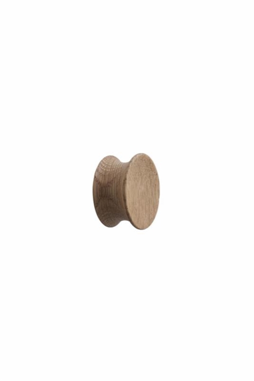 Furnipart- Pulley - knop i eg lakeret H22,5mm Ø45mm