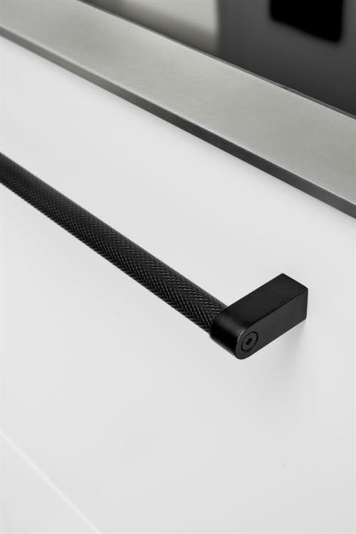 Furnipart - Regular 2 - greb i rustfrit stål/zink mat sort CC2x640mm L1297mm H40mm