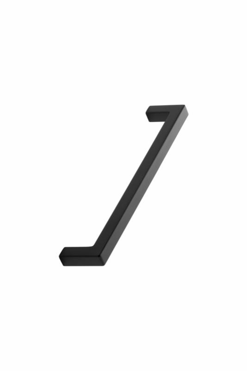 Furnipart - Square 10 - greb i aluminium mat sort pulverlakeret CC160mm L170mm H32mm