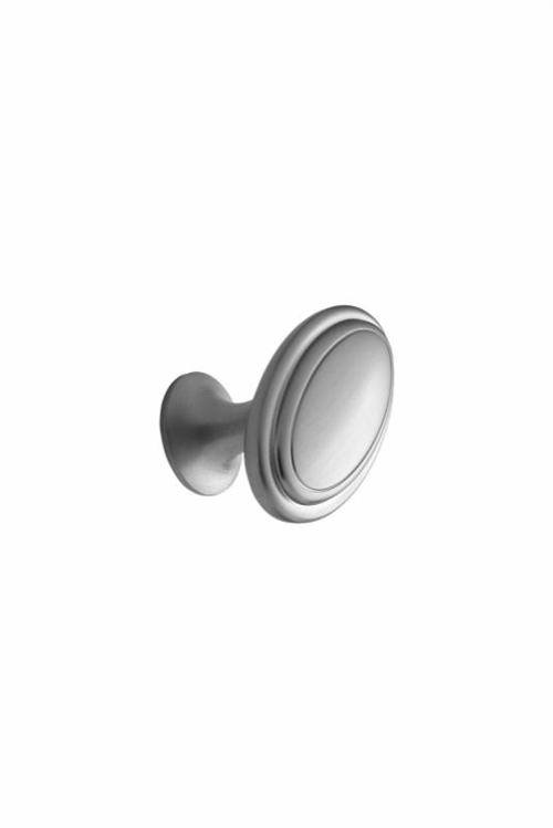 Furnipart - Oval Knob - greb i zink inox look L60mm B35mm H38mm