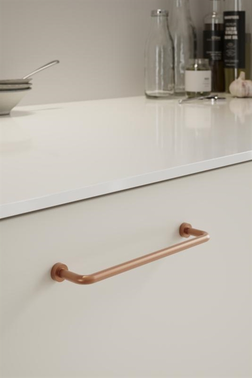Furnipart - Lounge - greb i zink børstet kobber CC128mm L142mm H35mm B14mm