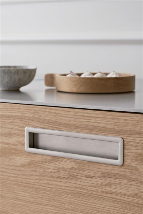 Furnipart - Tub straight - greb i zink inox look CC190,3mm L202,4mm H18,6mm
