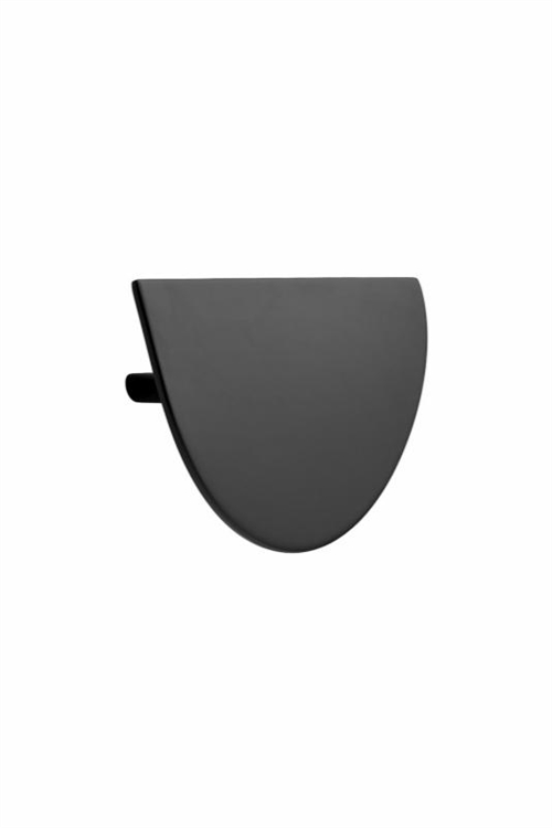 Furnipart - Horizon large - greb i zink mat sort CC64mm L140mm H28,1mm