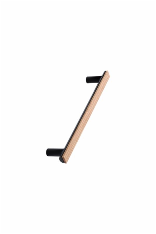 Furnipart - Bis - greb i eg og zink lakeret / mat sort CC160mm L32mm H12mm