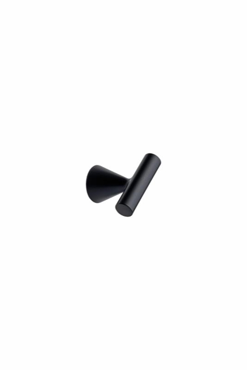 Furnipart - Delta - knop i zink mat sort L44mm H36mm B23,5mm