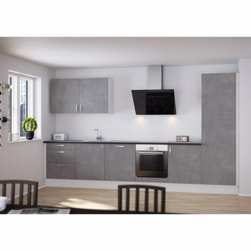 Multi-Living Køkken sæt i beton look | Overskab, Skuffeskab, Vaskeskab, Ovnskab, Underskab, Højskab - 04 Riga