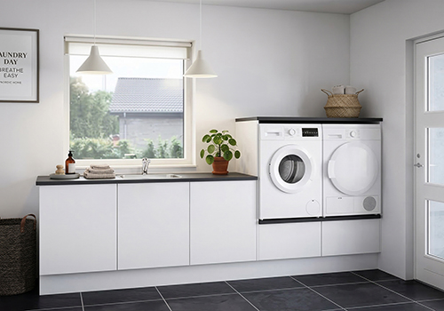 Multi-Living Bryggers sæt med Cibo Bianco | Underskab m. skuffe, Vaskeskab, Gavle, Sokkelsæt - Bryggers sæt 23