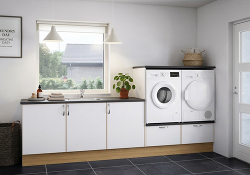 Multi-Living Bryggers sæt med London | Underskab m. skuffe, Vaskeskab, Gavle, Sokkelsæt - Bryggers sæt 23