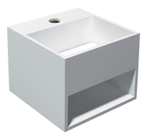 Malaga, vask solid surface m/hanehul / uden overløb
