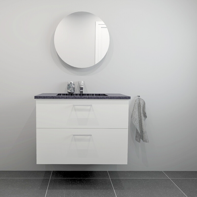 Kitchn BADSÆT 82 CM Sort Granitex vask