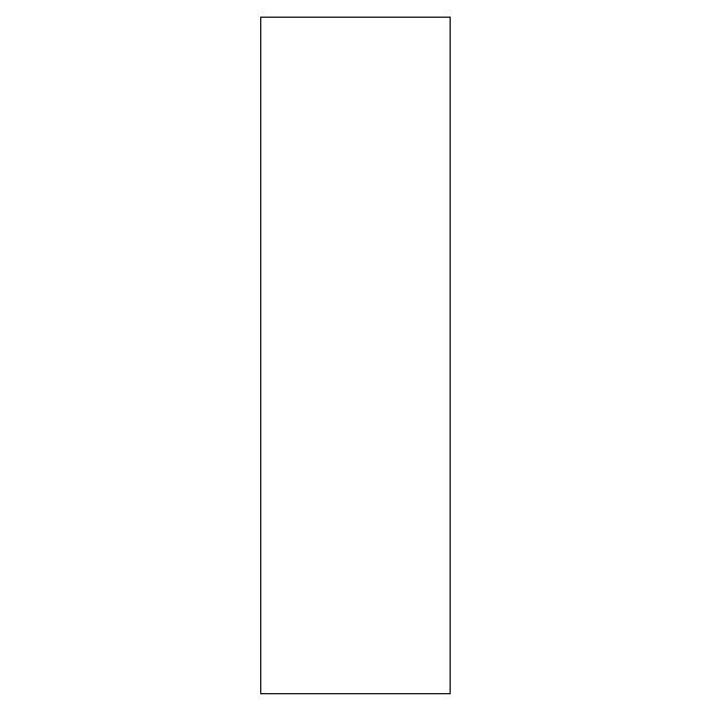 Indfarvet højskabsside til køkken<br>H: 214,4 cm B: 58 cm