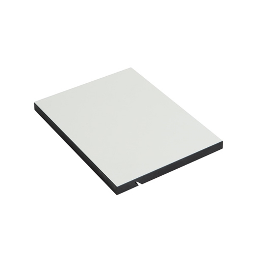 Hvid m/sort kerne Kompaktlaminat bordplade BP705 på mål