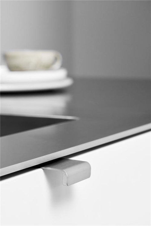 Furnipart - Artisan - greb i aluminimum inox look CC20mm L40mm H12mm