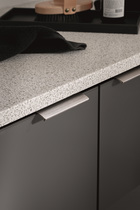 Furnipart - Edge Straight - greb i aluminium inox look CC60mm L100mm B40,9