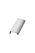 Furnipart - Edge Straight - greb i aluminium NCS 0500 - Mat hvid CC60mm L1