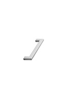 Furnipart - Flat - greb i zink inox look CC128mm L142mm B7,5mm H33mm