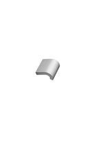 Furnipart - Invert Knob - greb i aluminium inox look CC32mm L40mm B34mm H22