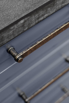 Furnipart - Pillar Handle - greb i zink antik messing CC160mm L175mm B15mm H32,5mm