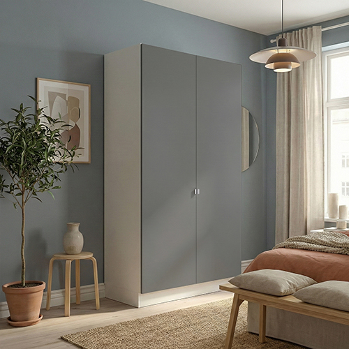 Kitchn Garderobeskab med 2 låger i grå 120 cm fra Kitchn med Phoenix Mat Grå front