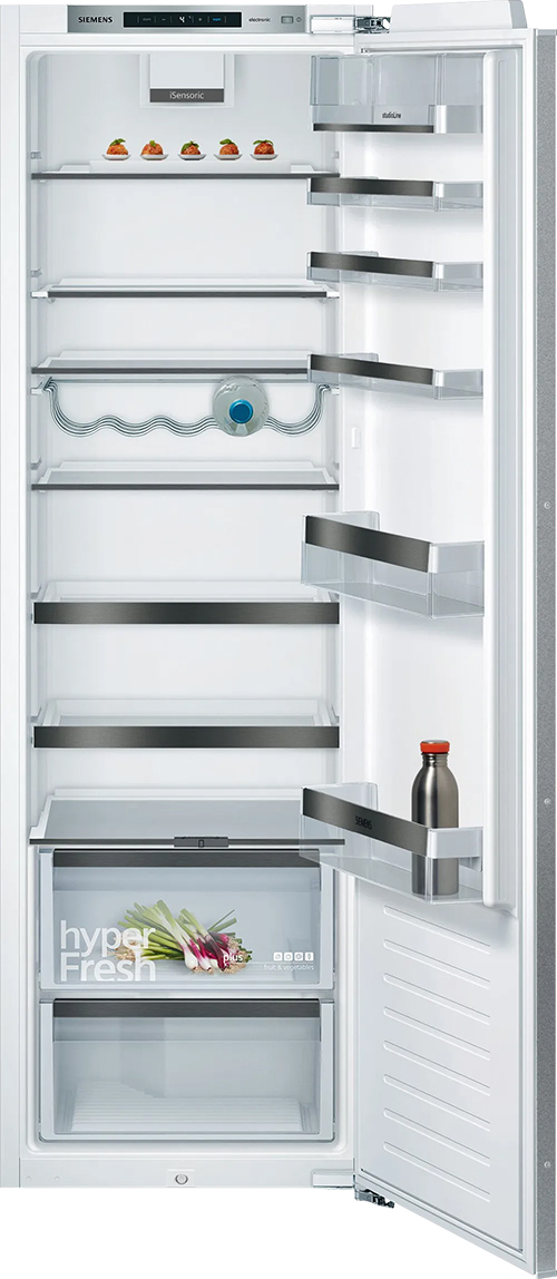 Integrerbart køleskab 177.5 x 56 cm fladhængsel med dæmpet lukning (soft close) - Siemens iQ500 - KI81RSOE0