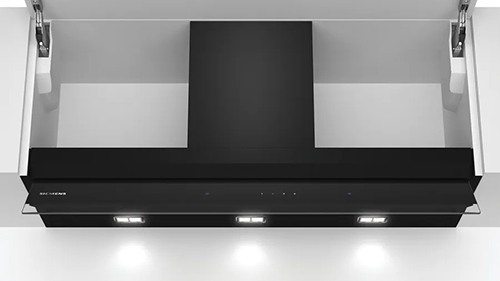 Integreret boksemhætte 90 cm Klart glas med sort tryk - Siemens iQ500 - LJ97BAM60