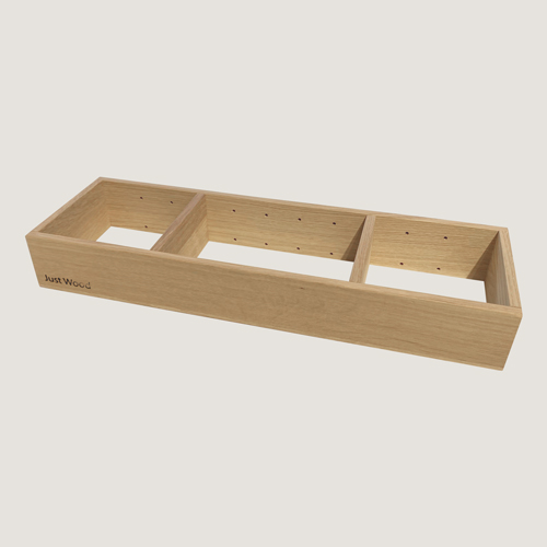 Just Wood Lysolieret Skuffeinddeler til vaskeskuffe i badmøbler med dybde 47 cm
