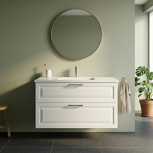 Kitchn BADSÆT 102 CM Hvid Marmorvask