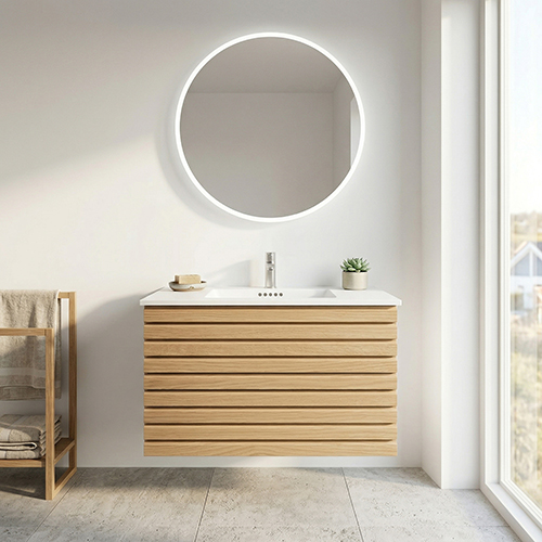 Kitchn Badsæt i Træ 102 cm fra Kitchn med Washington Eg Natur Front