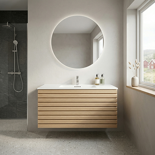 Kitchn Badsæt i Træ 122 cm fra Kitchn med Washington Eg Natur Front