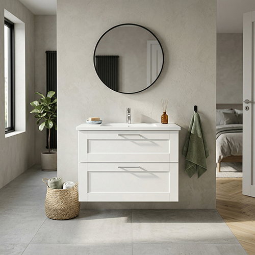 Kitchn BADSÆT 82 CM Hvid Marmorvask