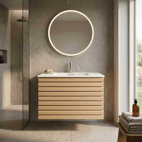 Kitchn Badsæt i Træ 82 cm fra Kitchn med Washington Eg Natur Front