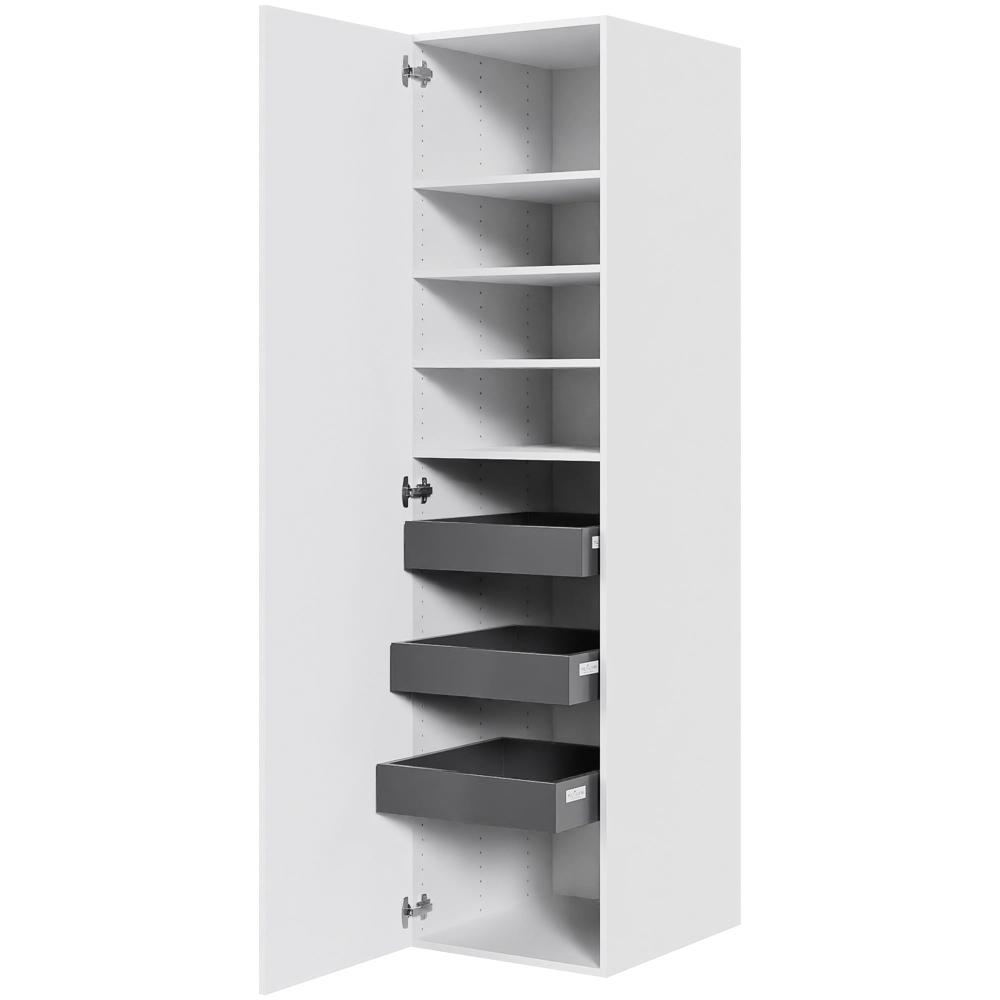 Multi-Living Køkken linnedskab i Hvid Front H: 195,2 cm D: 60,0 cm - Inklusiv 4 hylder samt 3 bakker - Bredde: 50 cm