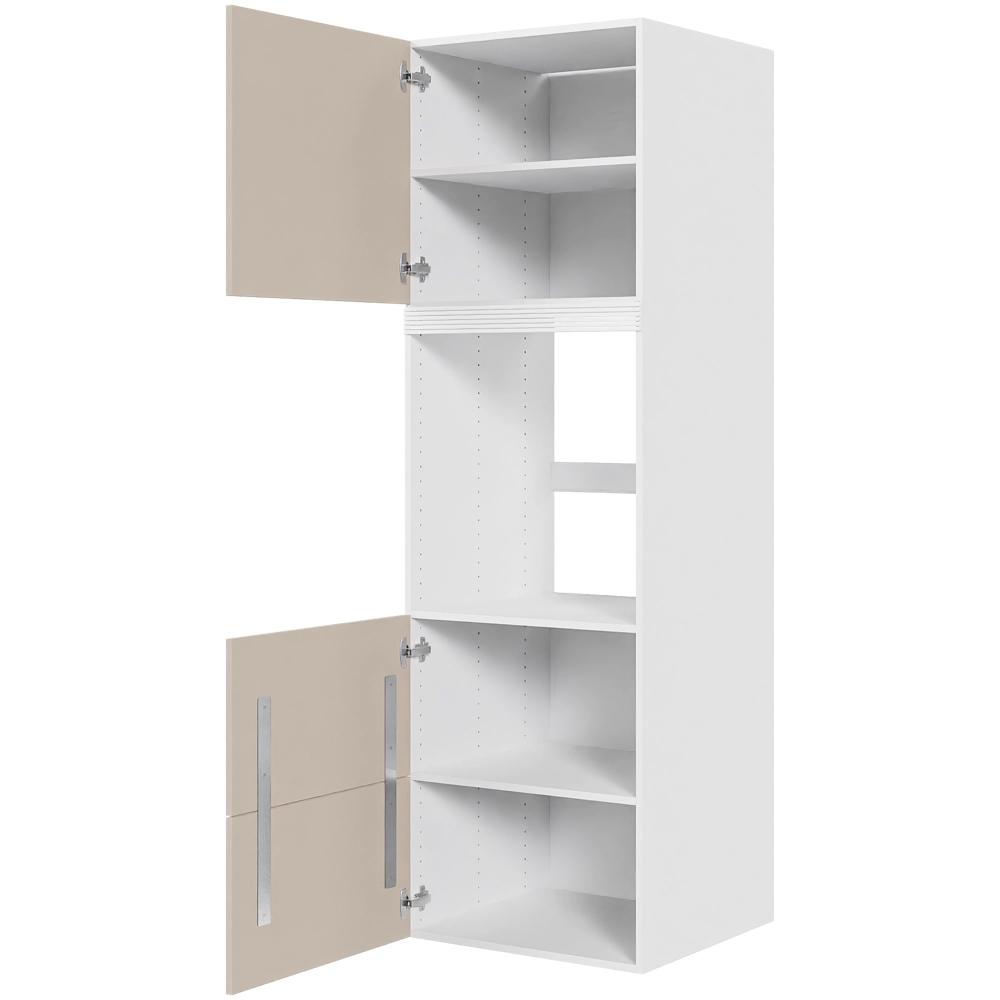Multi-Living 2 skuffelook - Indbygningsskab til ovn 60 cm med 4 hylder, alurist og 2 låger