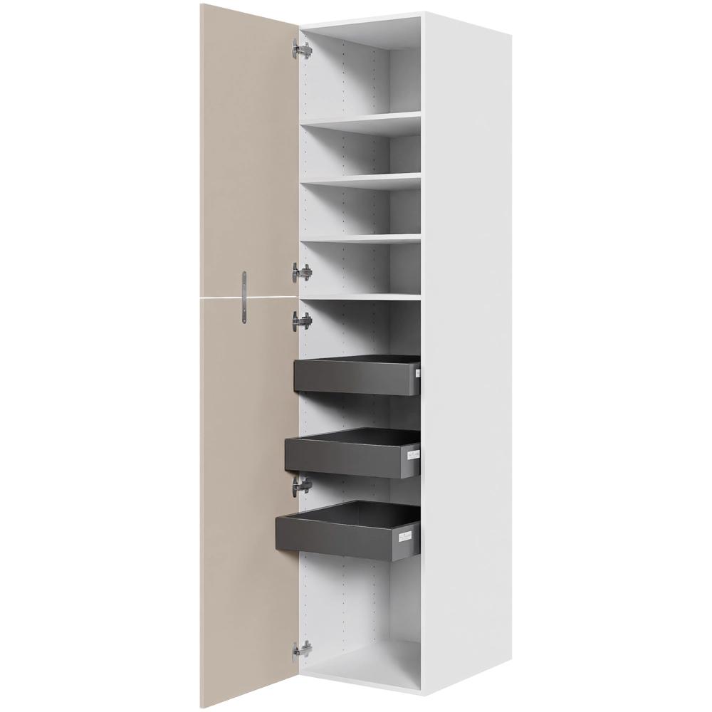 Multi-Living XL Linnedskab 50 cm med 4 hylder, 3 bakker og to-delt låge - deludtræk