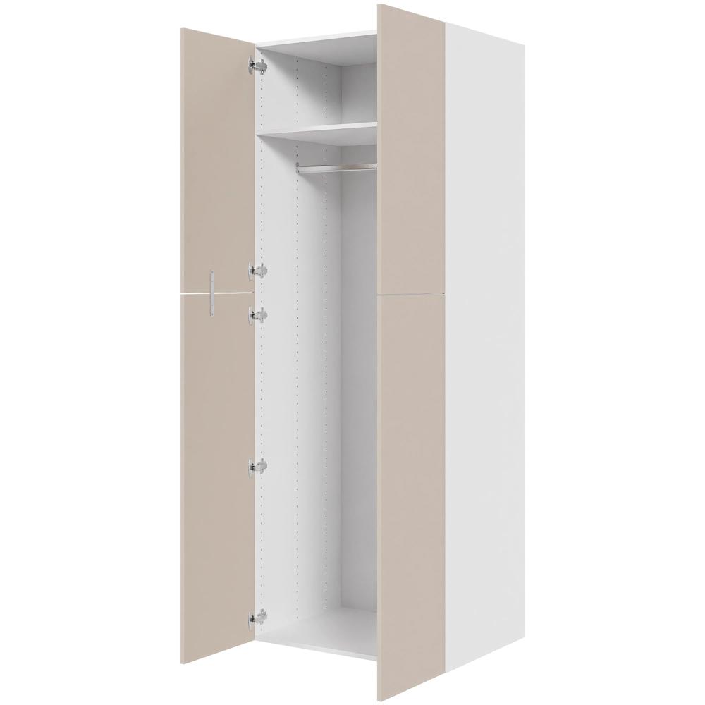 Multi-Living XL Bøjleskab 80 cm med hylde, bøjlestang og 2 to-delte låger