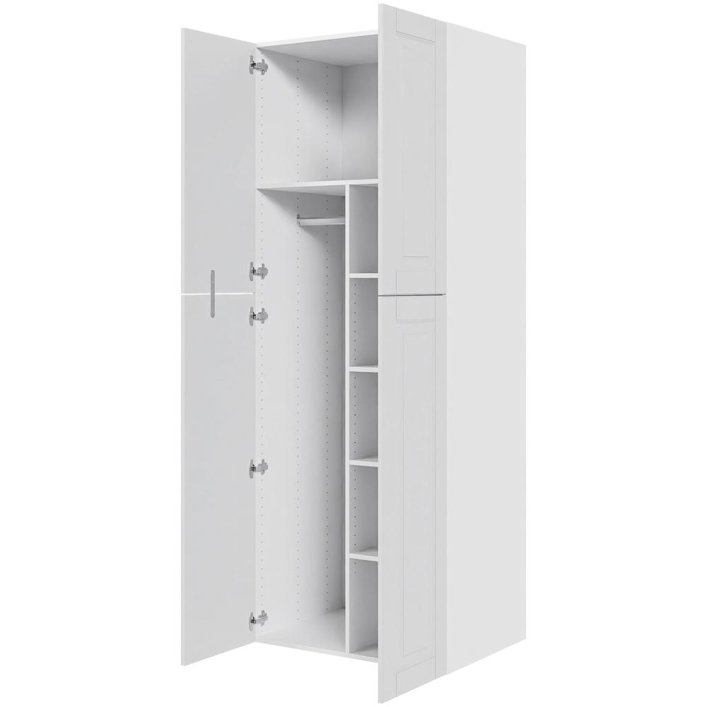 Multi-Living Ekstra højt combiskab  i Romantik H: 214,4 cm D: 60,0 cm - 2 låger inklusiv 4 hylde samt 1 oval bøjlestang. - Bredde: 80 cm