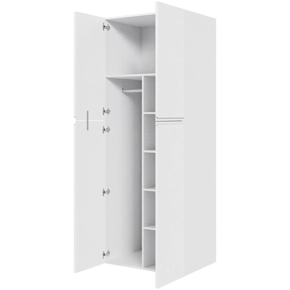 Multi-Living XL Combiskab 80 cm med 4 hylder, bøjlestang og 2 to-delte låger