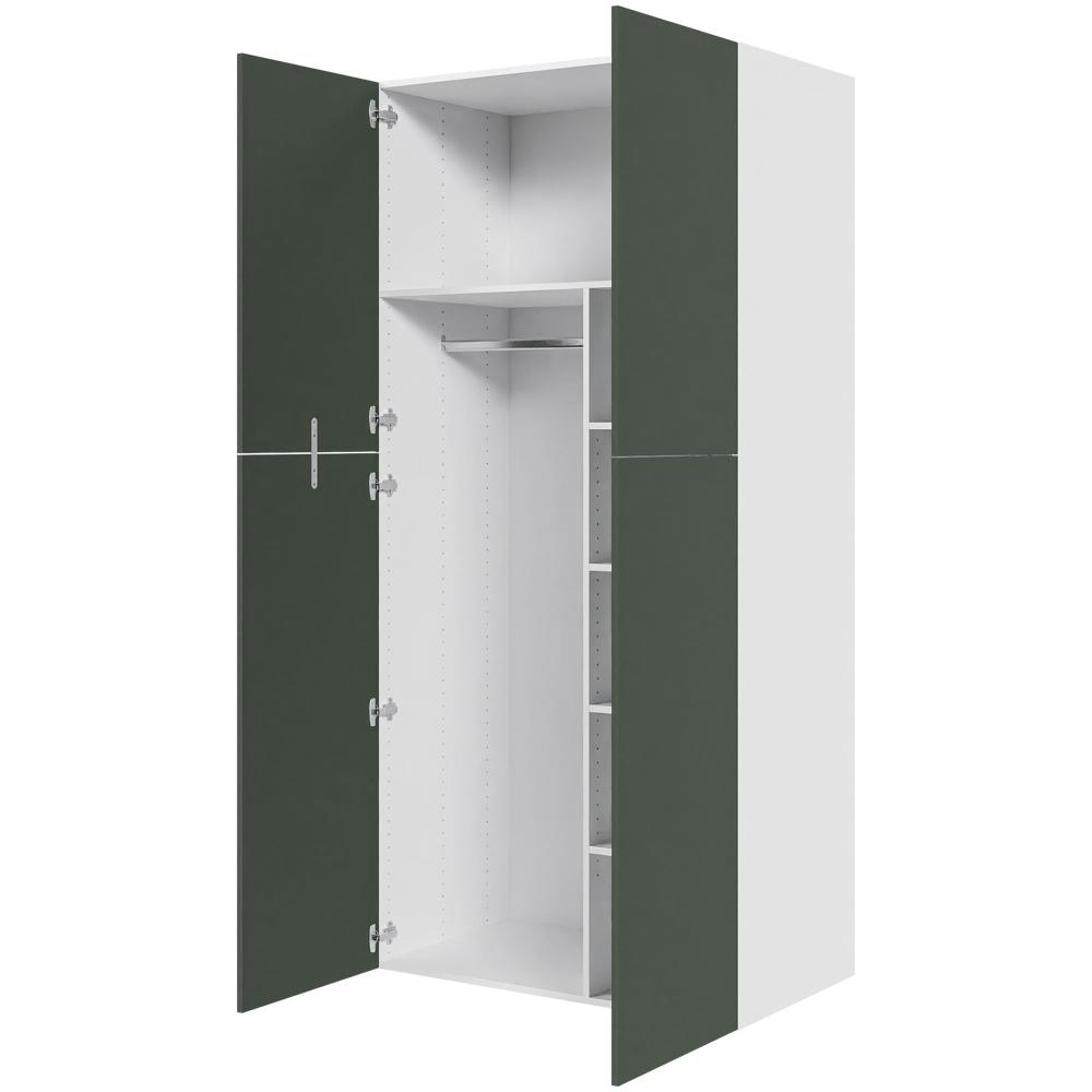Multi-Living Ekstra højt combiskab  i Cibo Verde H: 214,4 cm D: 60,0 cm - 2 låger inklusiv 4 hylde samt 1 oval bøjlestang. - Bredde: 100 cm