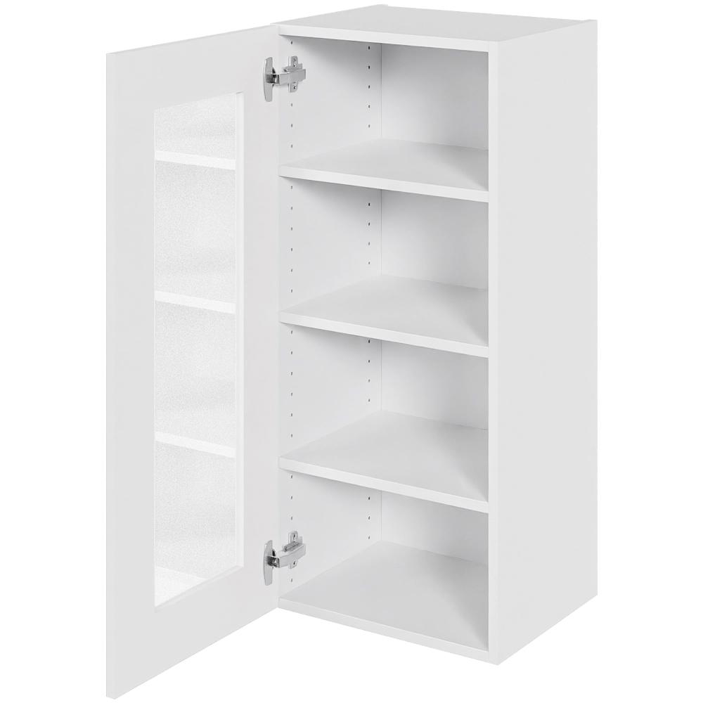 Multi-Living Høj vitrineskab 40 cm med 3 hylder og låge i klar glas