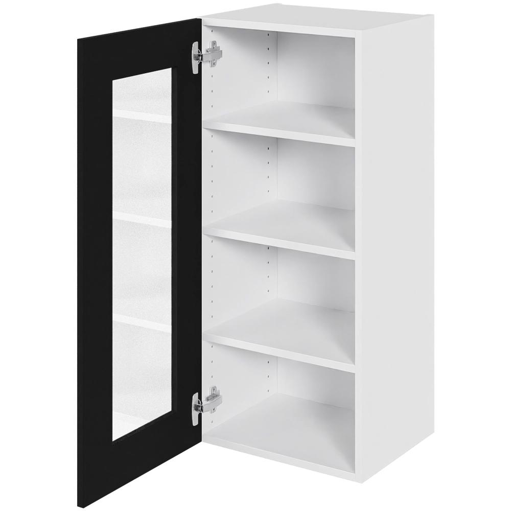 Multi-Living Høj vitrineskab 40 cm med 3 hylder og låge i klar glas