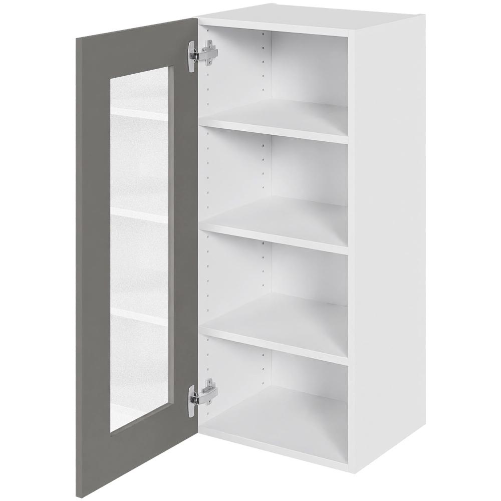 Multi-Living Høj vitrineskab 40 cm med 3 hylder og låge i klar glas