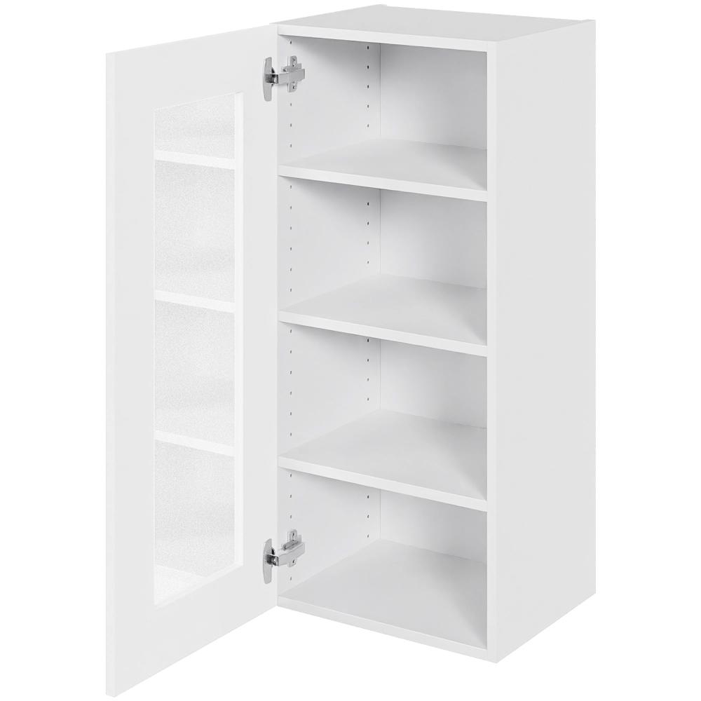 Multi-Living Høj vitrineskab 40 cm med 3 hylder og låge i klar glas