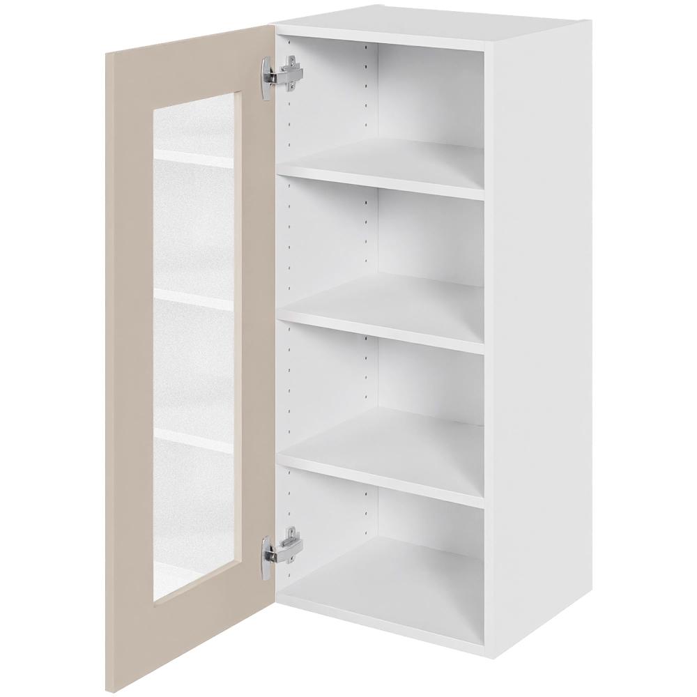 Multi-Living Høj vitrineskab 40 cm med 3 hylder og låge i klar glas
