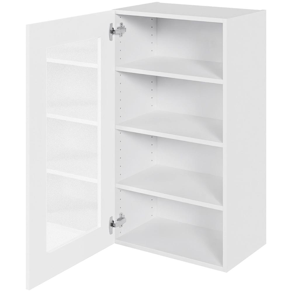Multi-Living Høj vitrineskab 50 cm med 3 hylder og låge i klar glas