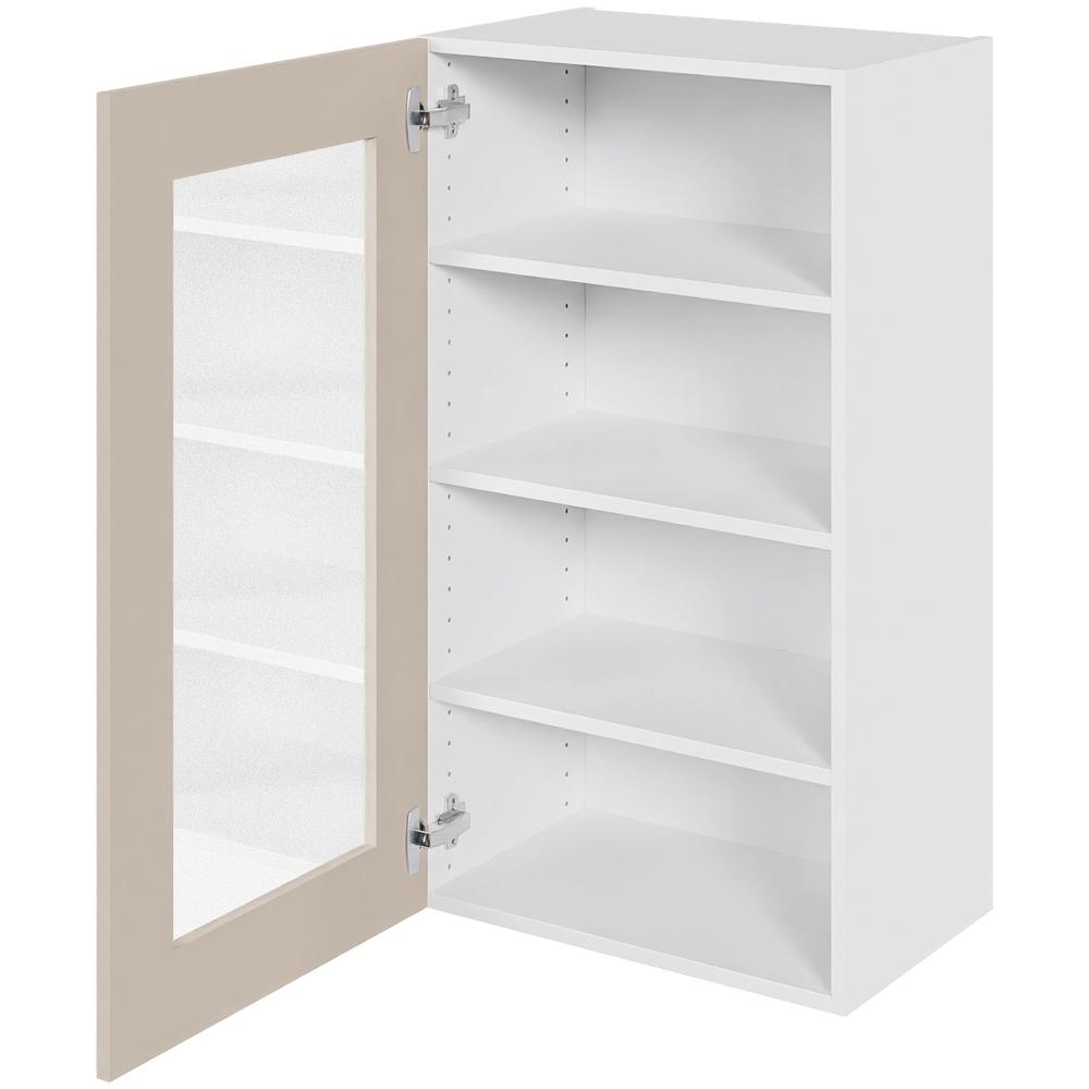 Multi-Living Høj vitrineskab 50 cm med 3 hylder og låge i klar glas