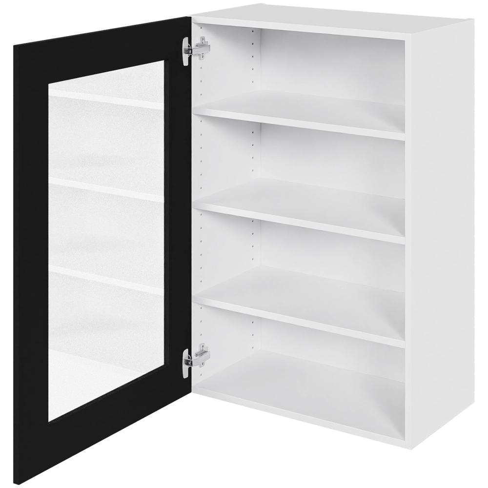 Multi-Living Høj vitrineskab 60 cm med 3 hylder og låge i klar glas